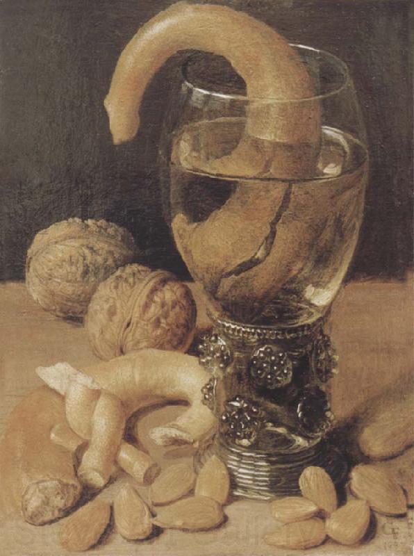 Georg Flegel Style life with wine glass and pretzel Germany oil painting art